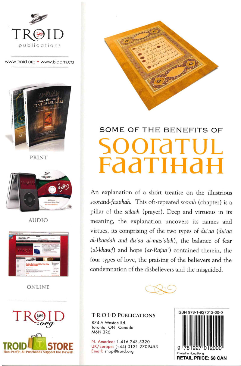 Some Of The Benefits Of Sooratul Faatihah by Shaikhul-Islam Muhammad Ibn Abdul-Wahhab