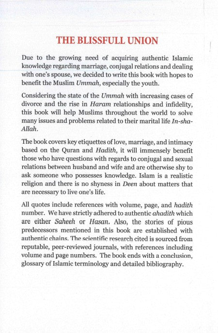 The Blissful Union by Syed Nooruzuha Barmaver Umm Amra Noora Jukaku
