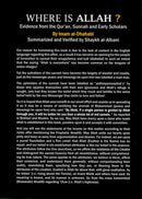 WHERE IS ALLAH? Evidences from the Qur'an, Sunnah & Early Scholars by Imama Al-Dhahabi Summarised and Verified by Shaykh Al-Bani