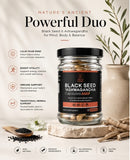 Black Seed & Ashwagandha Organic Herbal Blend for Vitality & Stress Support 60 Capsules