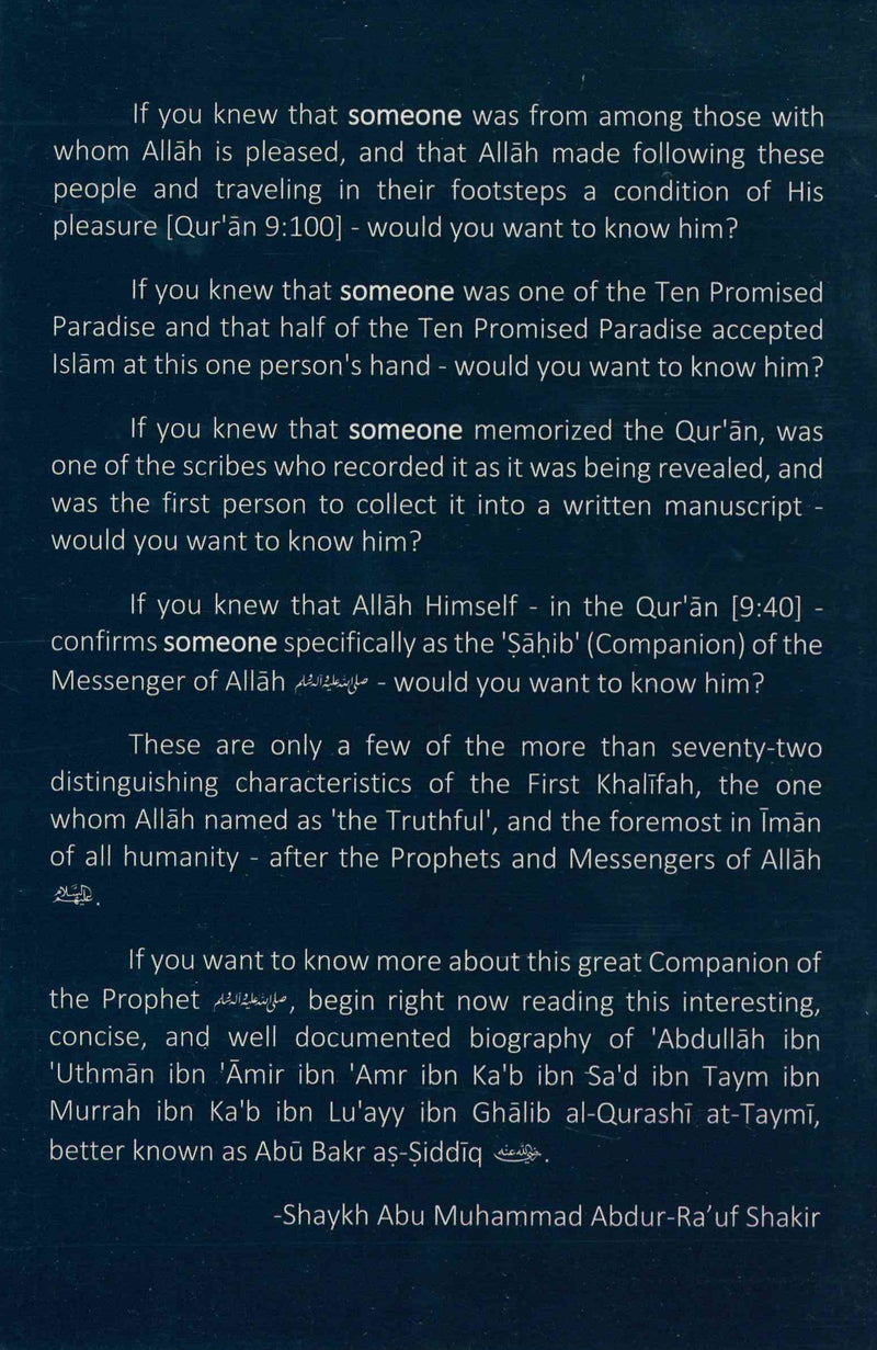 72 Questions & Answers on the Biography of Abu Bakr As-Siddiq (RA) Written by Ahmad ibn Ali Al-Hammadi