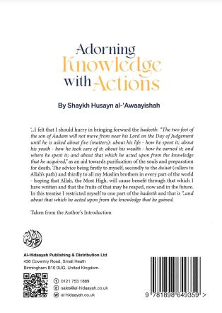 Adorning Knowledge With Action by Husayn al-Awaayishah