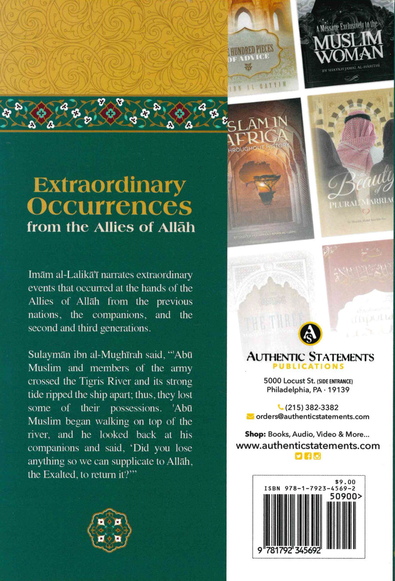 Extraordinary Occurrences from the Allies of Allah by Imam Al-Lalikai