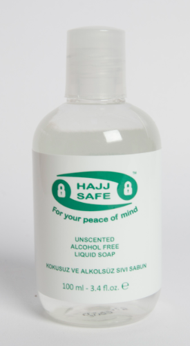 Hajj Safe Unscented Liquid Soap 100 ml