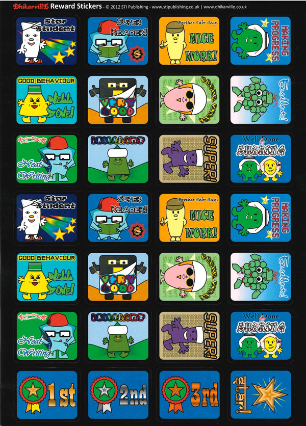 Dhikarville Reward Stickers for Boys